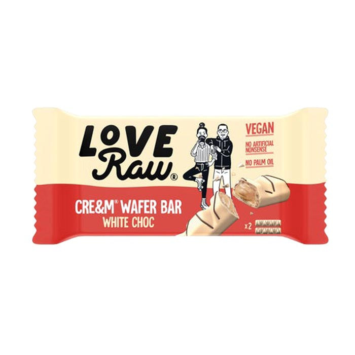 LoveRaw Wafer Bars - Cre&m?, 45g | Multiple Flavors