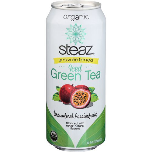 Steaz Organic Unsweetened Iced Green Tea, Passionfruit, 16 oz
 | Pack of 12