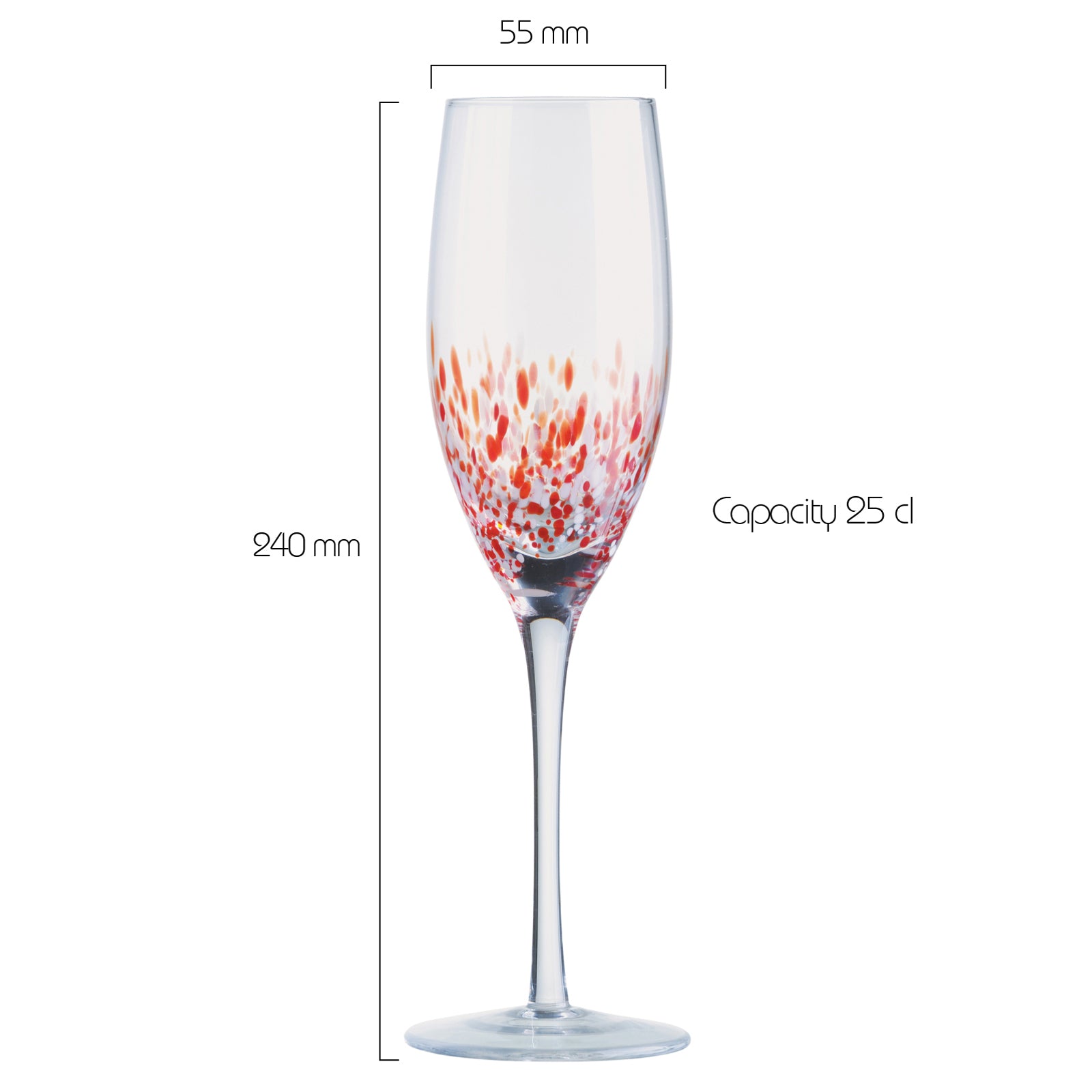 Anton Studio Designs Speckle Champagne Flutes, Set of 4