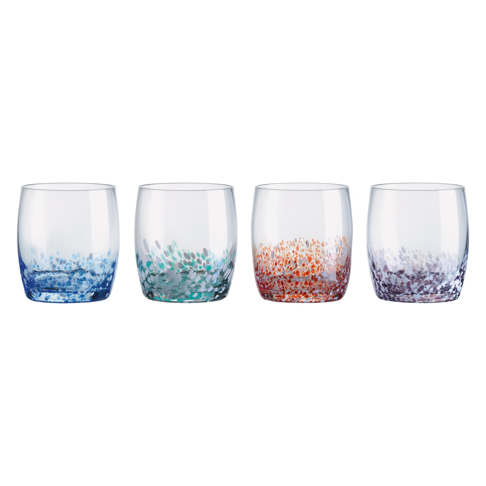 Anton Studio Designs Speckle Double Old Fashioned Glasses, Set of 4