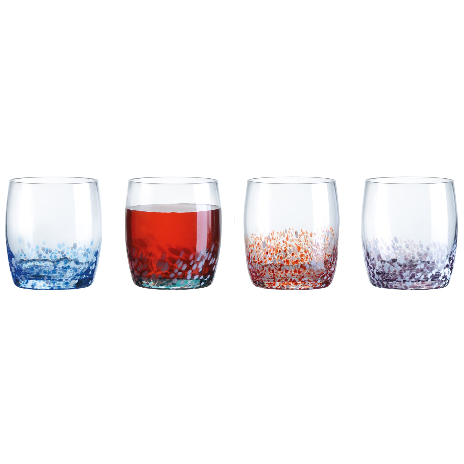 Anton Studio Designs Speckle Double Old Fashioned Glasses, Set of 4