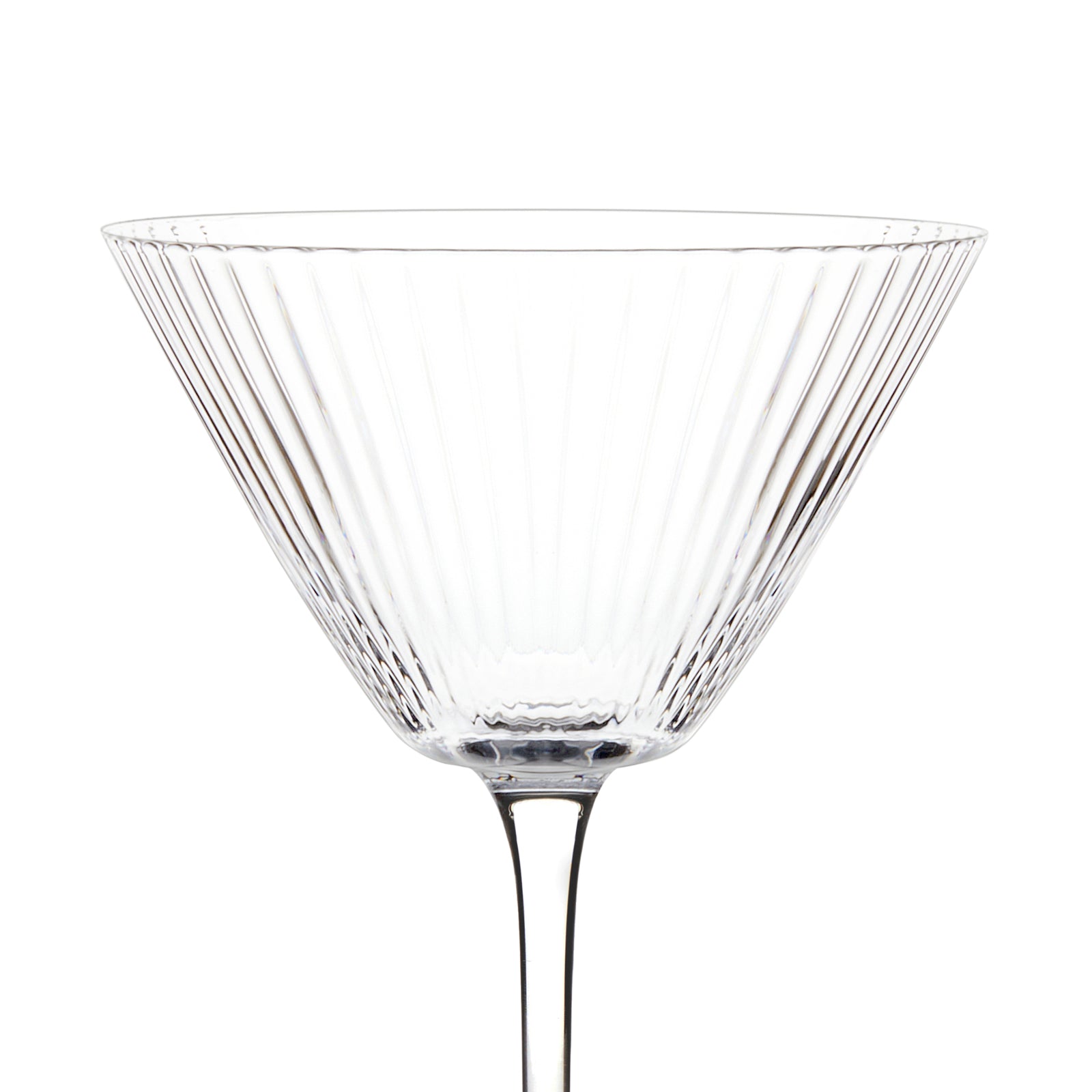 Anton Studio Designs Empire Clear Ribbed Cocktail Glasses, Set of 2