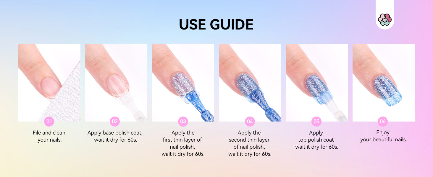 how to use holographic glitter nail polish