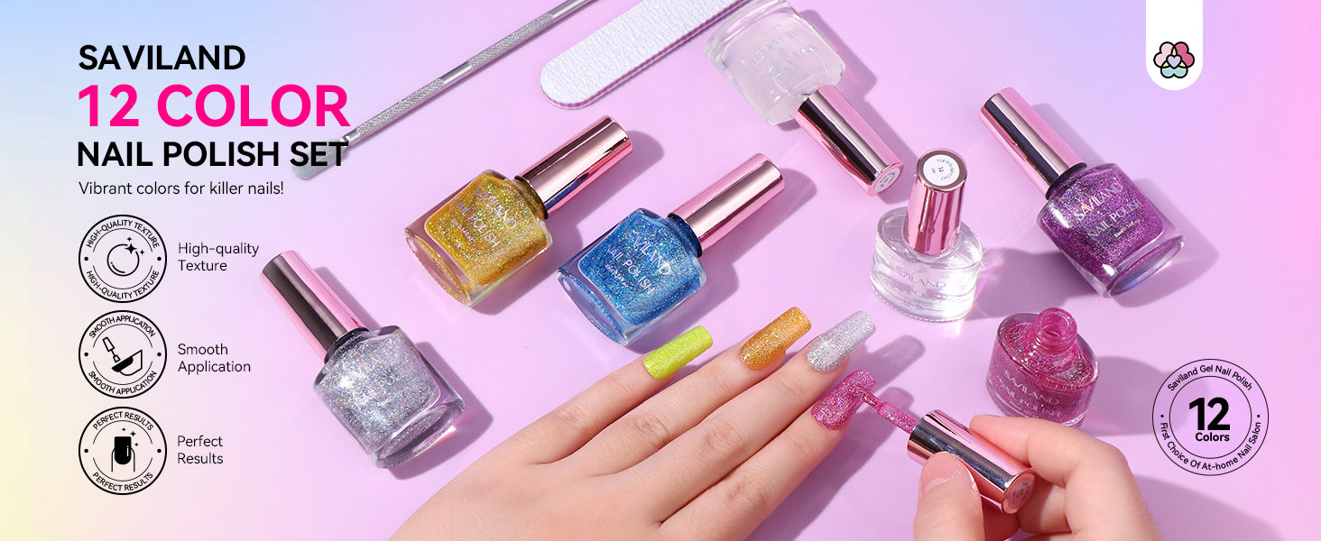 details of the Saviland colorful nail set