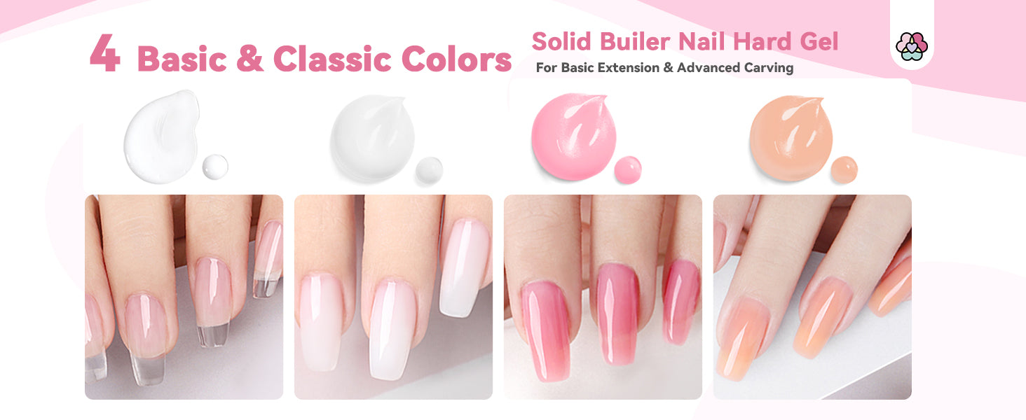 4 colors nail gel