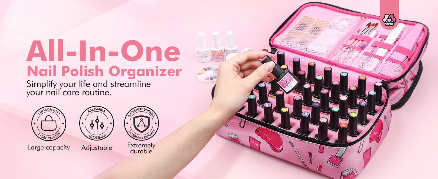 Saviland nail polish organizer bag