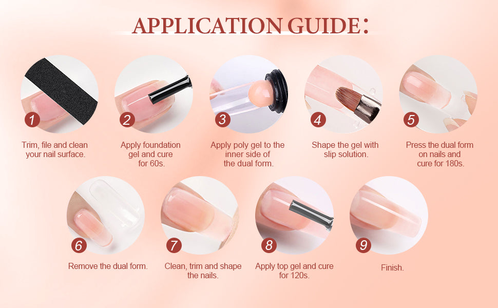 How to use the Saviland poly gel nail extension