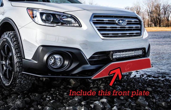 LP Aventure Small Bumper Guard Front Bumper Aesthetic Plate Add On 2015-2019 Outback / 2014-2018 Forester XT