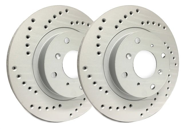 SP Performance Cross Drilled Front Rotor Pair 2005-2017 STI