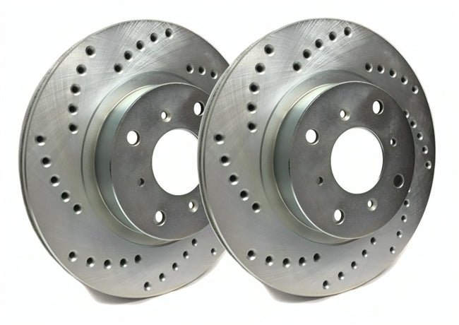 SP Performance Cross Drilled Front Rotor Pair 2005-2017 STI