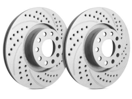 SP Performance Double Drilled and Slotted Rear Rotor Pair 2004 STI