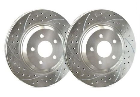 SP Performance Double Drilled and Slotted Rear Rotor Pair 2004 STI
