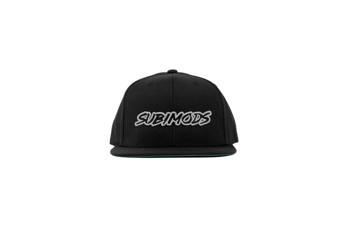 Subimods Official Outline Style Logo Snapback Hat Black w/ Silver Logo