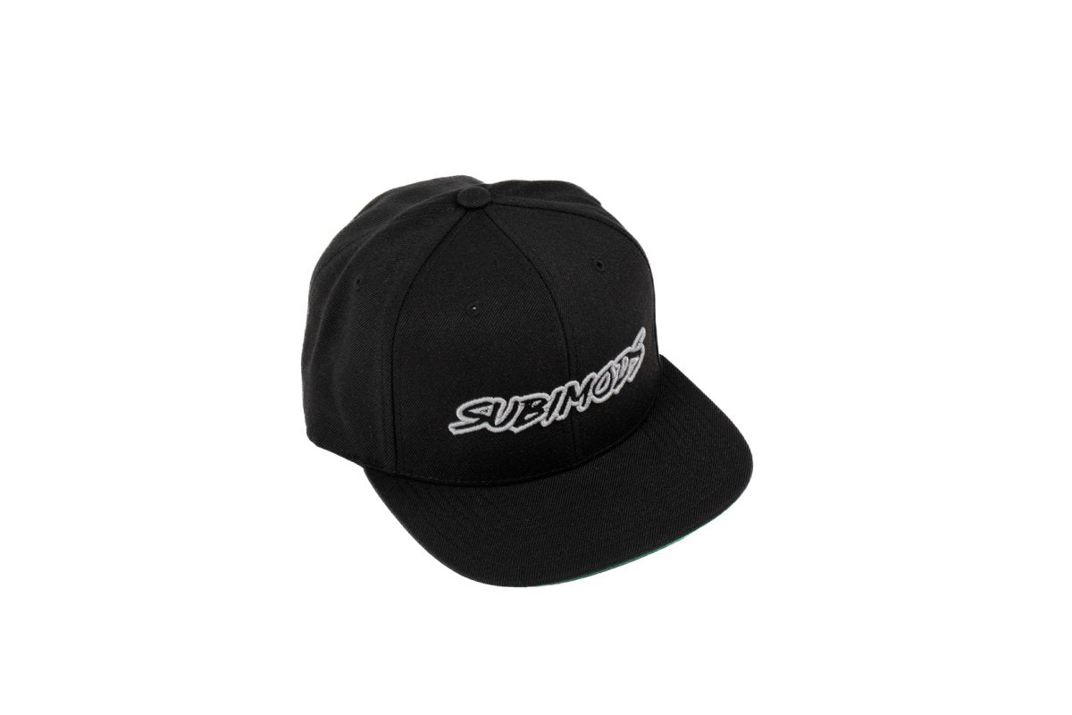 Subimods Official Outline Style Logo Snapback Hat Black w/ Silver Logo