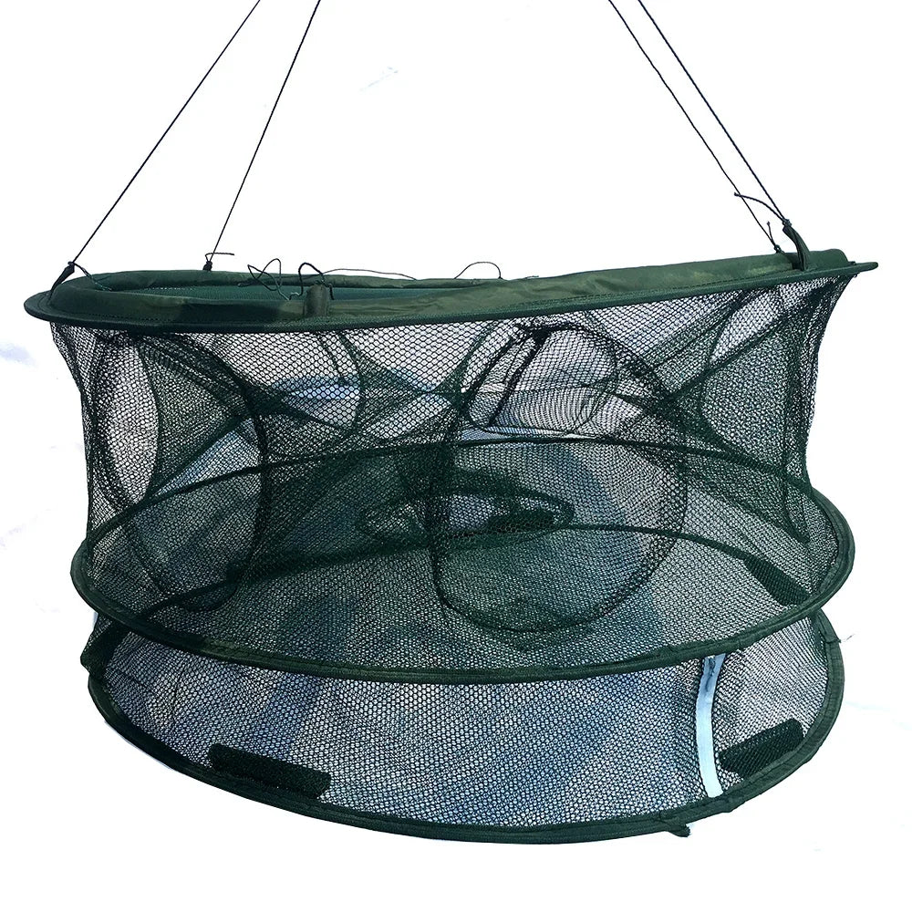 New Hot sale Portable Mesh Minnow Foldable Fishing Trap Baits Cast Net Crab Fish Shrimp Minnow 6/7/8 entrances