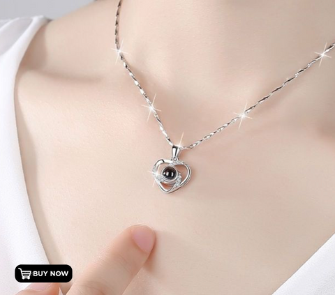 Heart projection necklace is the best expression of love! Customize one for her