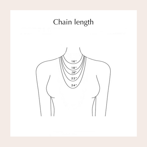 Choose a chain length for your projection necklace!