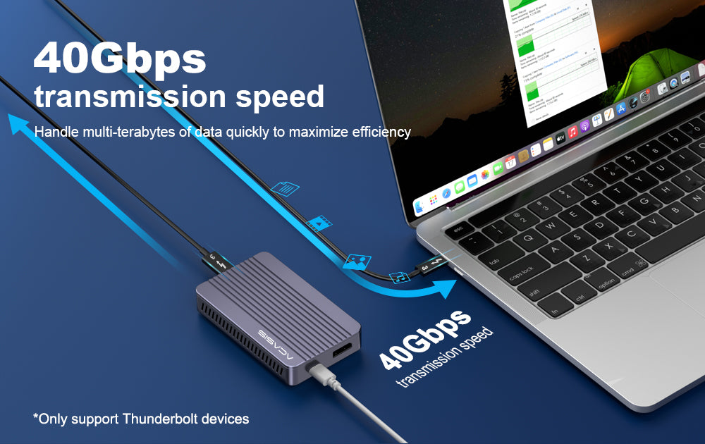 Acasis 40Gbps M.2 Nvme SSD Enclosure Compatible with Thunderbolt 3