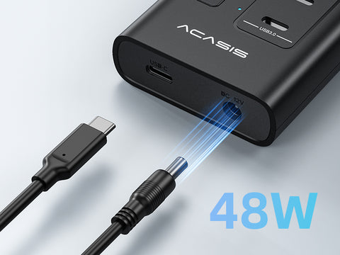 ACASIS 11 Port Hub Splitter (4 USB 3.0+3 USB 2.0+4 Smart Charging) with Individual LED On/Off Switches