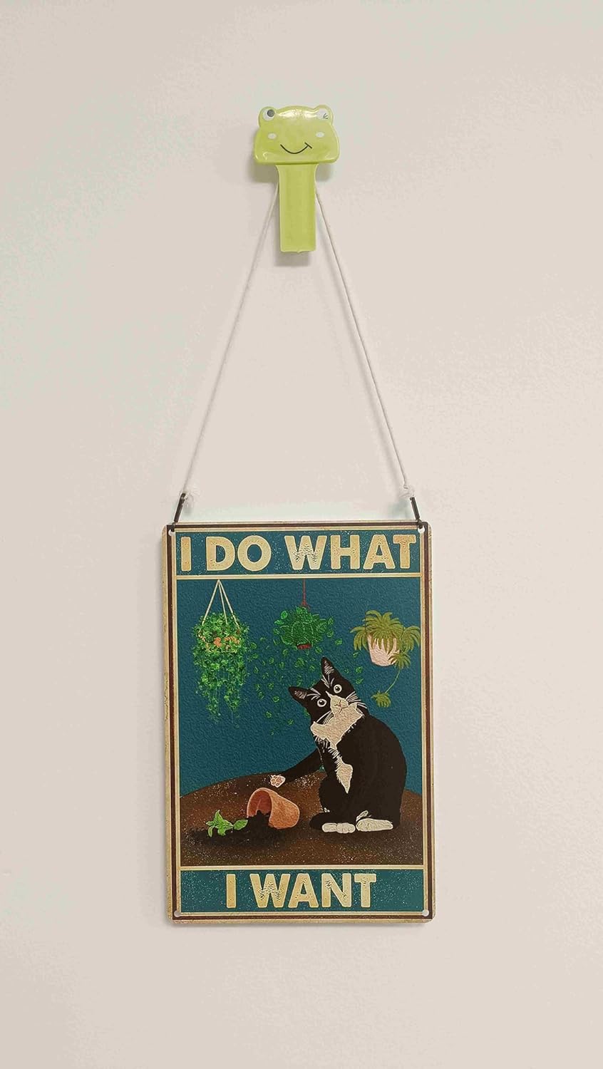Funny Cat Pictures Wall Decor Cat Sign Cat Lover Gifts,  I Do What I Want, 8 x 12 Inch