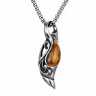 Cool Mens Tiger Eye Stone Pendant Necklace Stainless Steel Men Vintage Gift