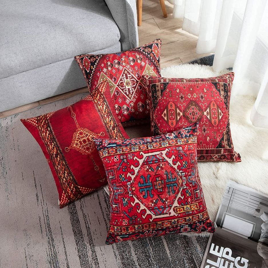 Turkish Boho Pillow Covers | Moroccan | Set of 4 | 20x20 NEW