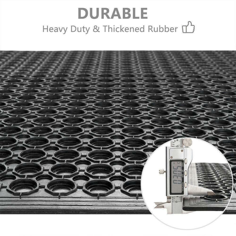 Black Indoor Commercial Industrial Durable Anti-Fatigue Floor Mat 36