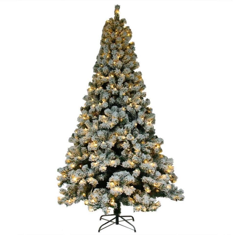 High Quality 6Ft Snow Flocked Artificial Christmas Tree W/ 550 Lights Indoor Out
