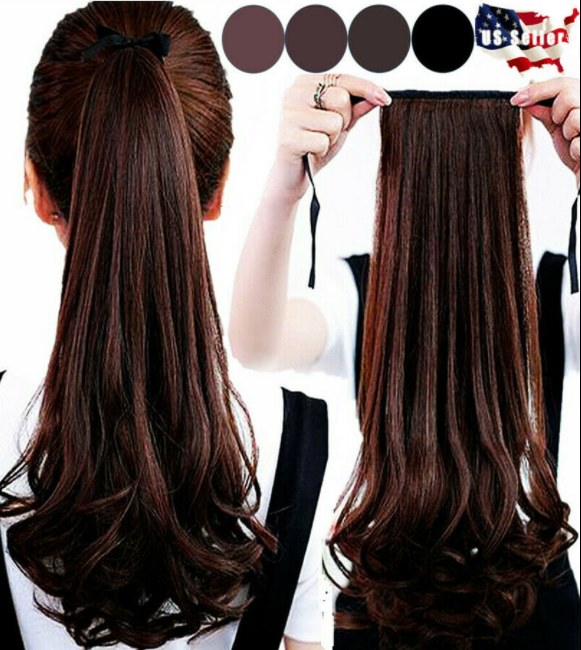 Women Hair Wig Extensions Piece Thick Long Wigs Extension As Human Hairpiece