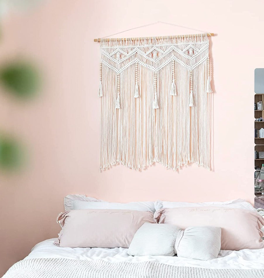 New Macrame Wall Hanging Large Boho Decor Chic Home Tapestry Bohemian Tassel