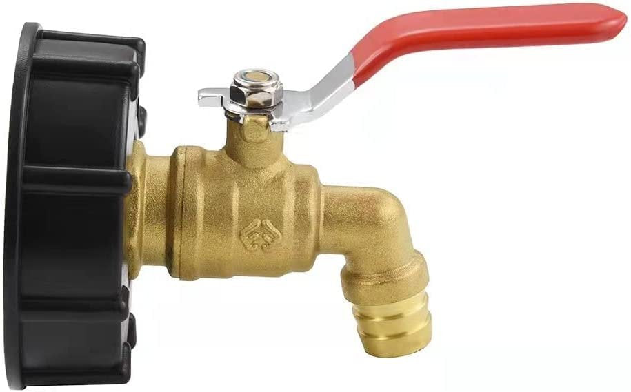 NEW 275 330 Gallon IBC Tote Adapter,IBC Tote Brass Faucet Valve with 5/8