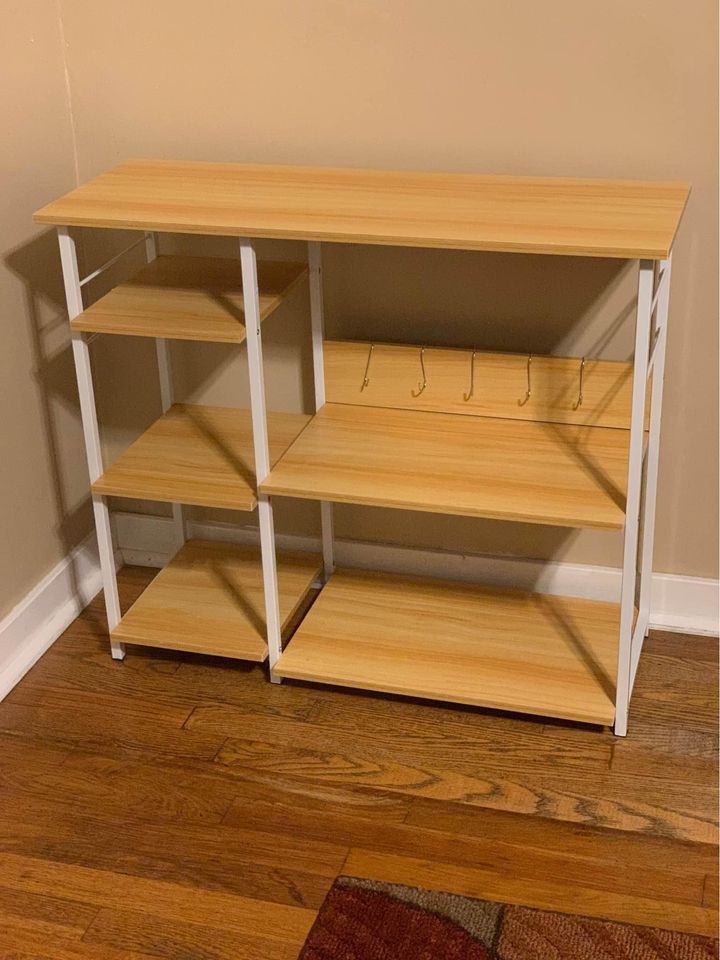 Kitchen Bakers Rack, Utility Storage Shelf Microwave Oven Stand~3-Tier Coffee Bar NEW needs assembly