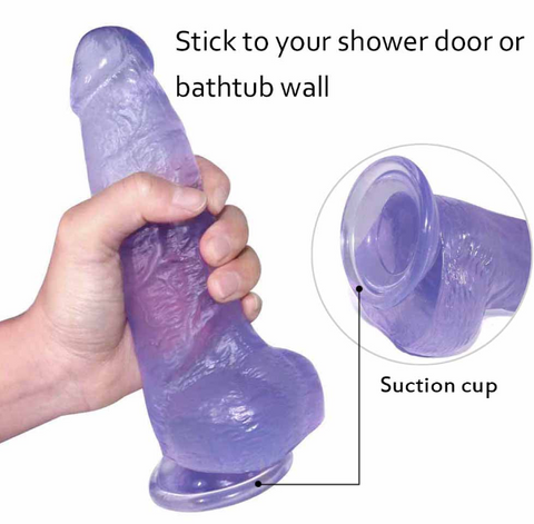 PVC 8 Inch G-Spot Dildo With Balls