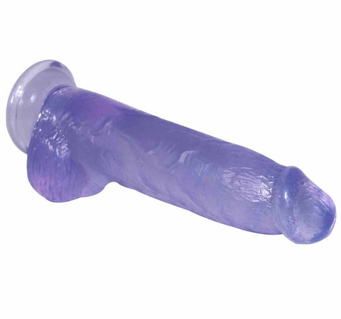 PVC 8 Inch G-Spot Dildo With Balls