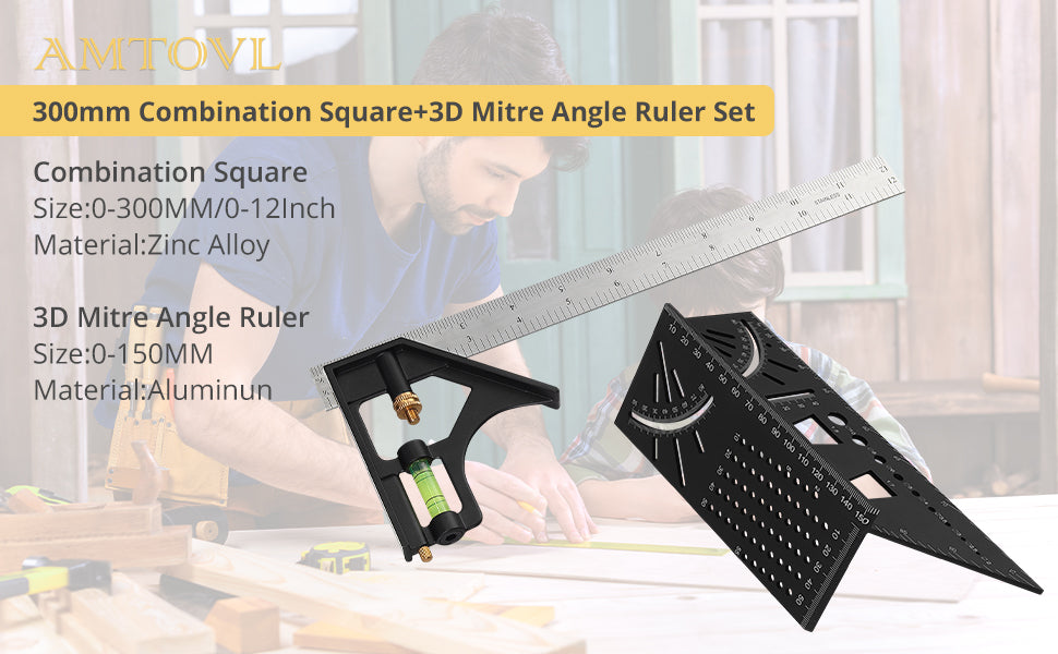 AMTOVL Carpentry Squares Set 2-Piece