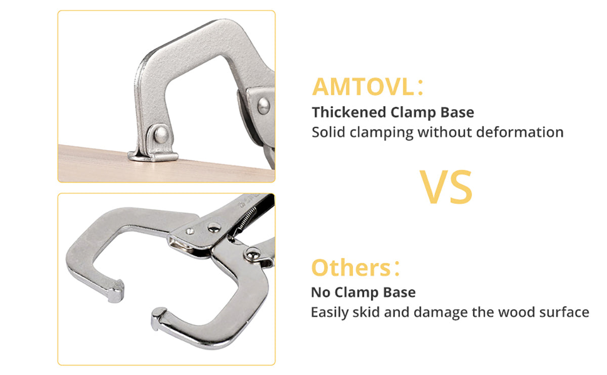 AMTOVL 2PCS 11" Face Clamp Metal Grip