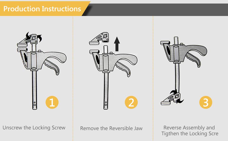 4 Pack AMTOVL 6" Ratchet Bar Clamps Woodworking Clip