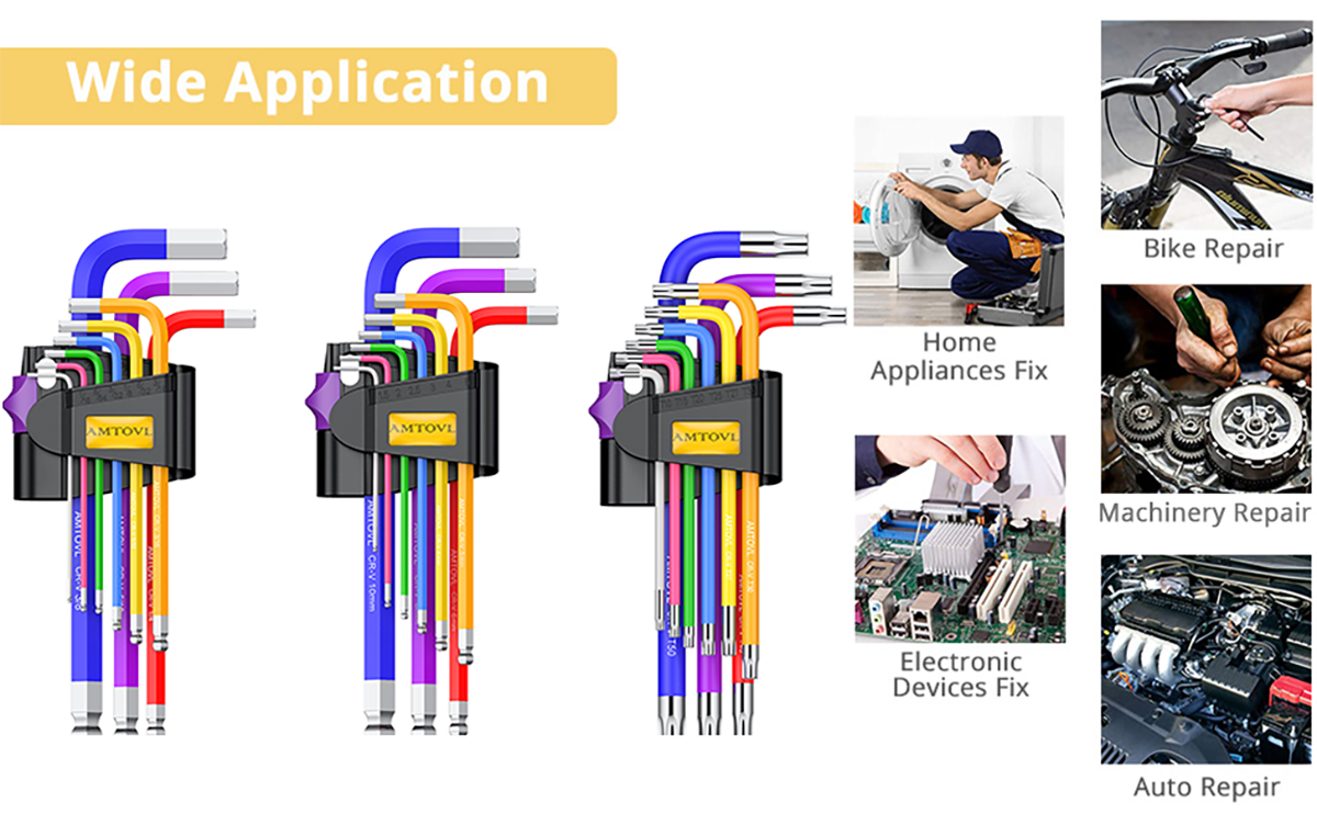 AMTOVL 29PCS Allen Key Set & Star Key Set