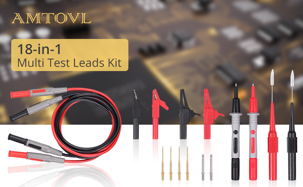 AMTOVL 18-Pieces Test Lead Kit