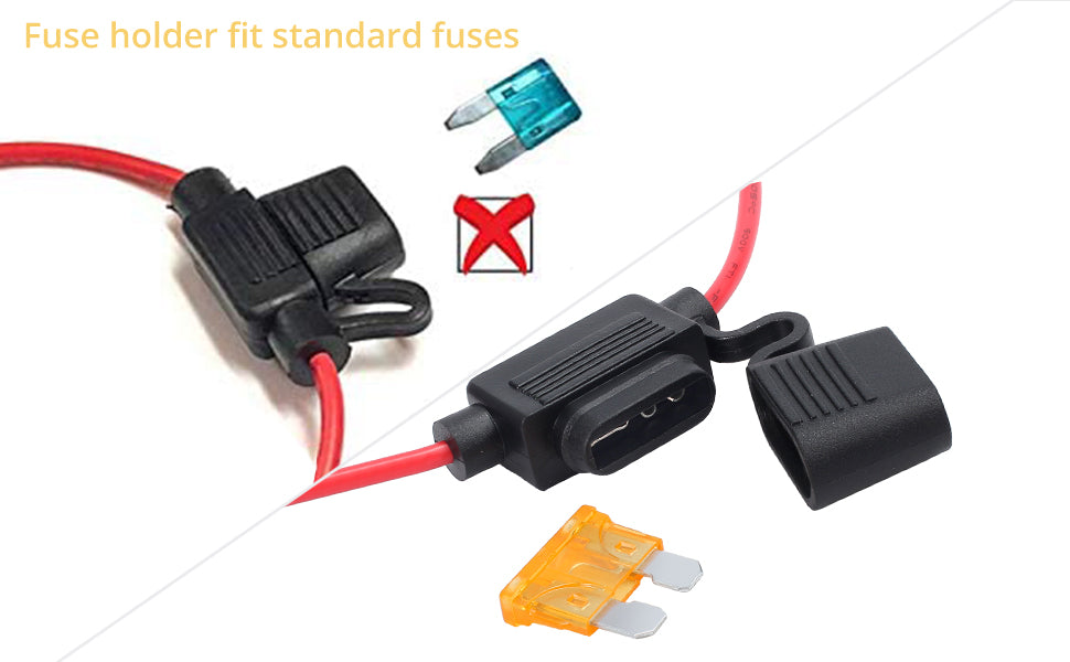 AMTOVL 10 Set Standard Inline Fuse Holder