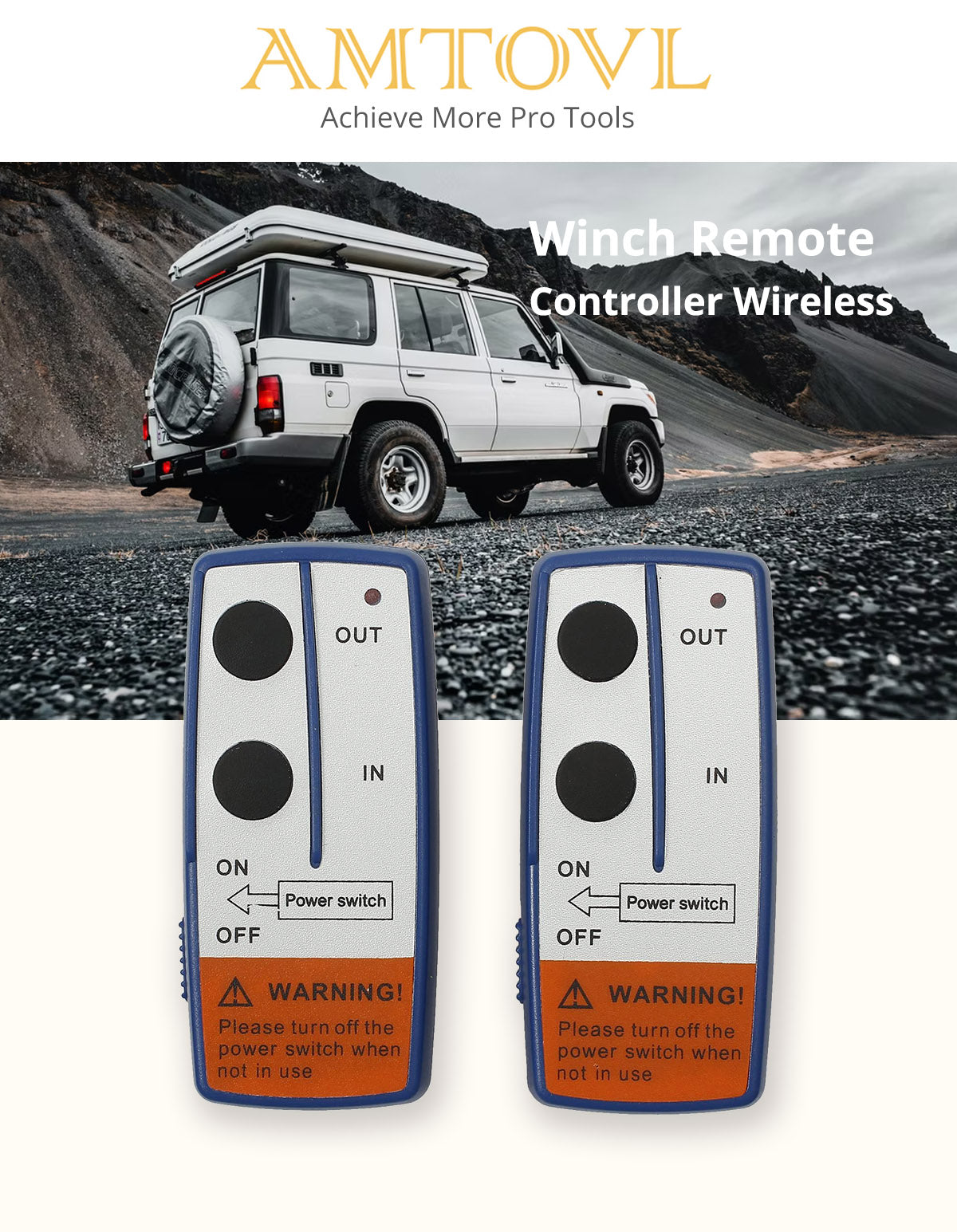 AMTOVL Winch Remote Controller Wireless