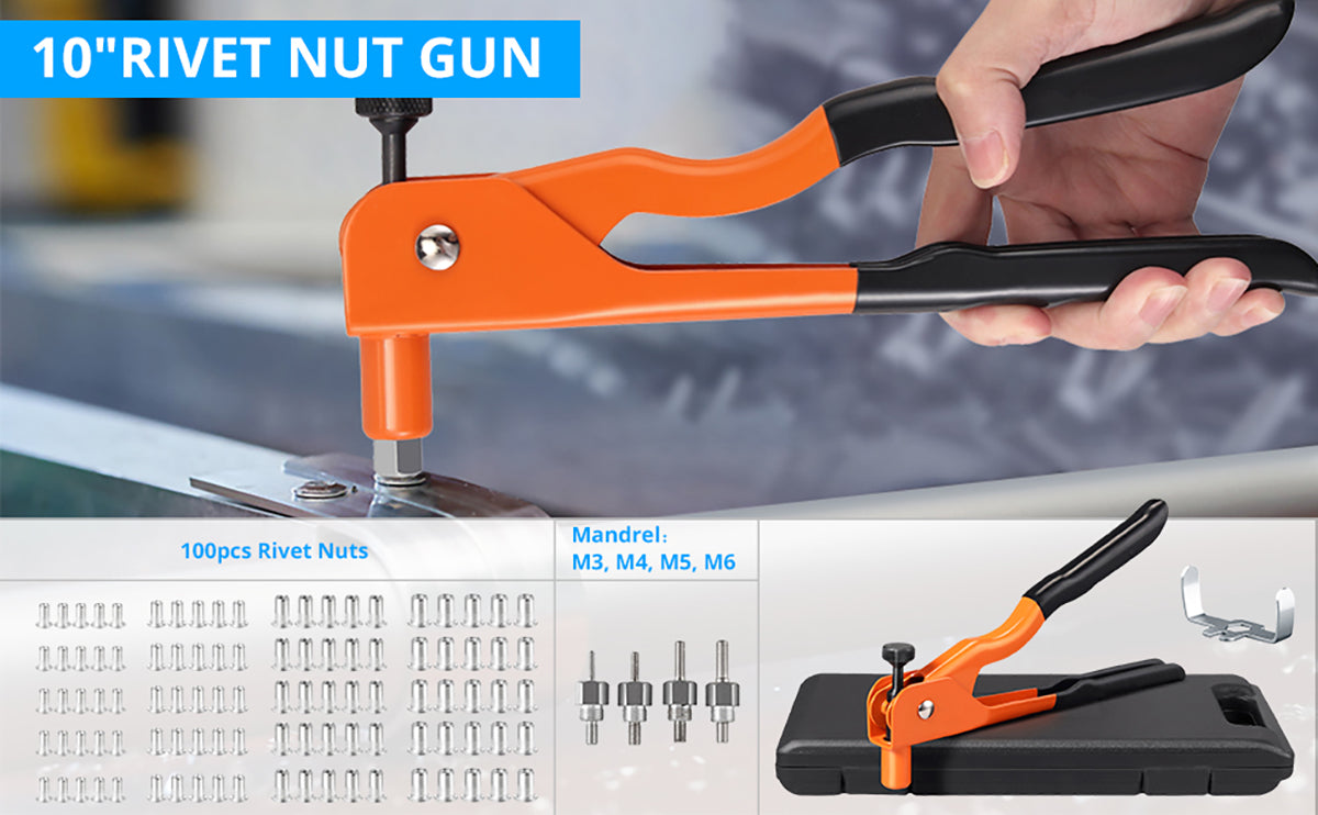 eSynic Professional 10" Hand Rivet Nut Gun