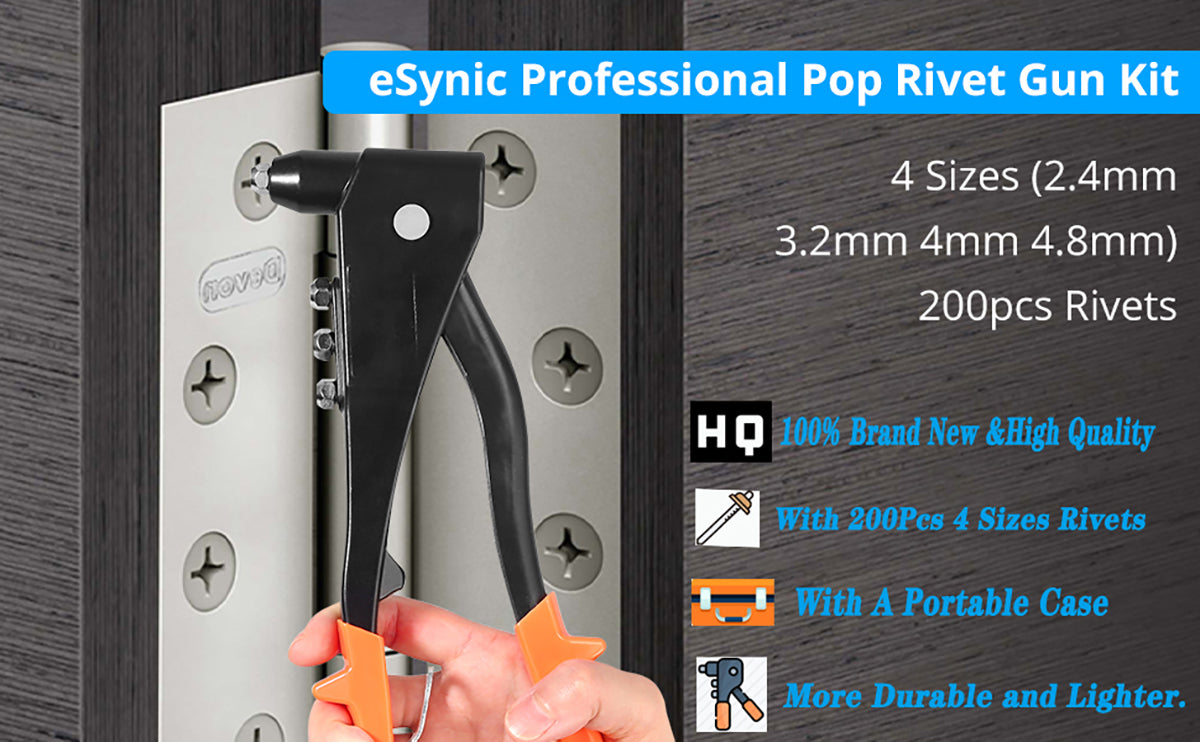 eSynic Popular Rivet Gun Hand Riveter Gun Kits