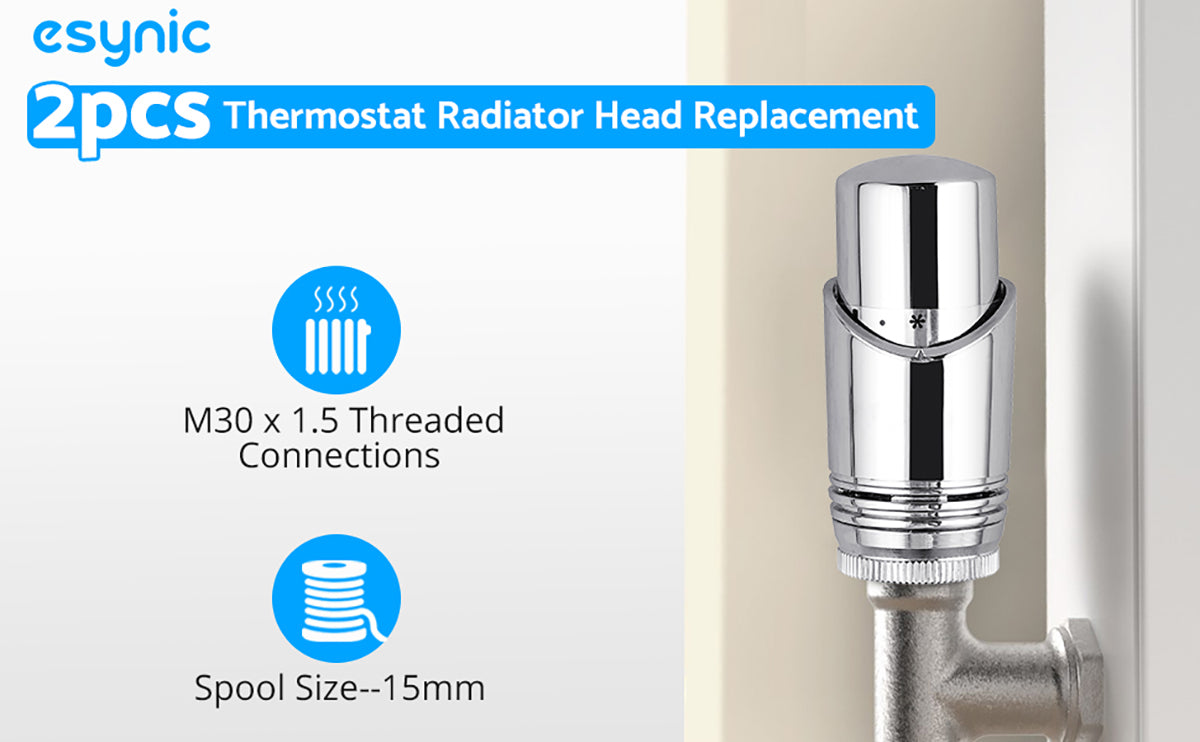 eSynic 2pcs Thermostatic Radiator Head