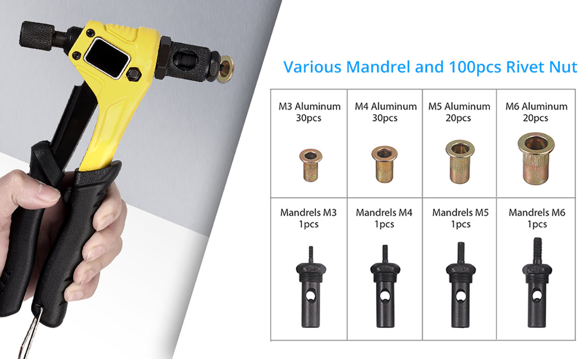 eSynic 8" Hand Rivet Nut Gun