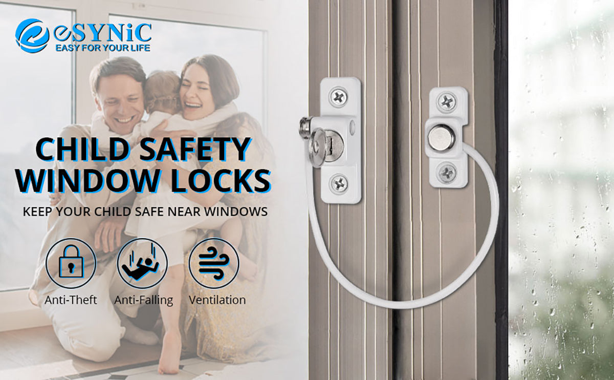 eSynic 8PCS Professional Window Restrictor UPVC Locks