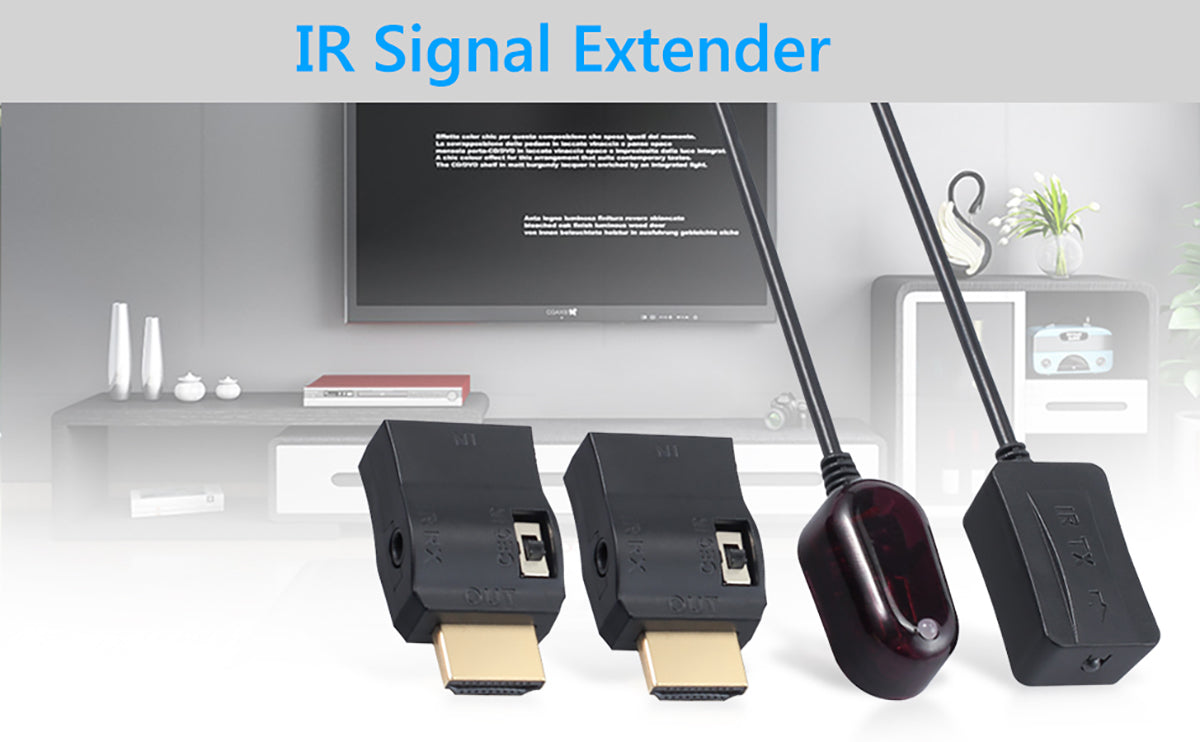 eSynic Professional IR Signal Extender 30KHZ-60KHZ IR Extender Emitter Receiver