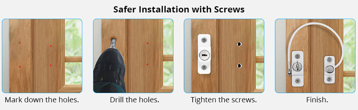 eSynic 8PCS Professional Window Restrictor UPVC Locks