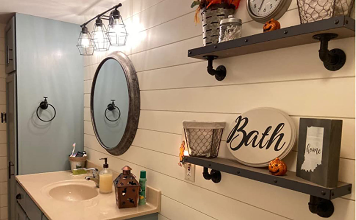 eSynic 4Pcs Pipe Shelf Brackets (13 * 13cm)