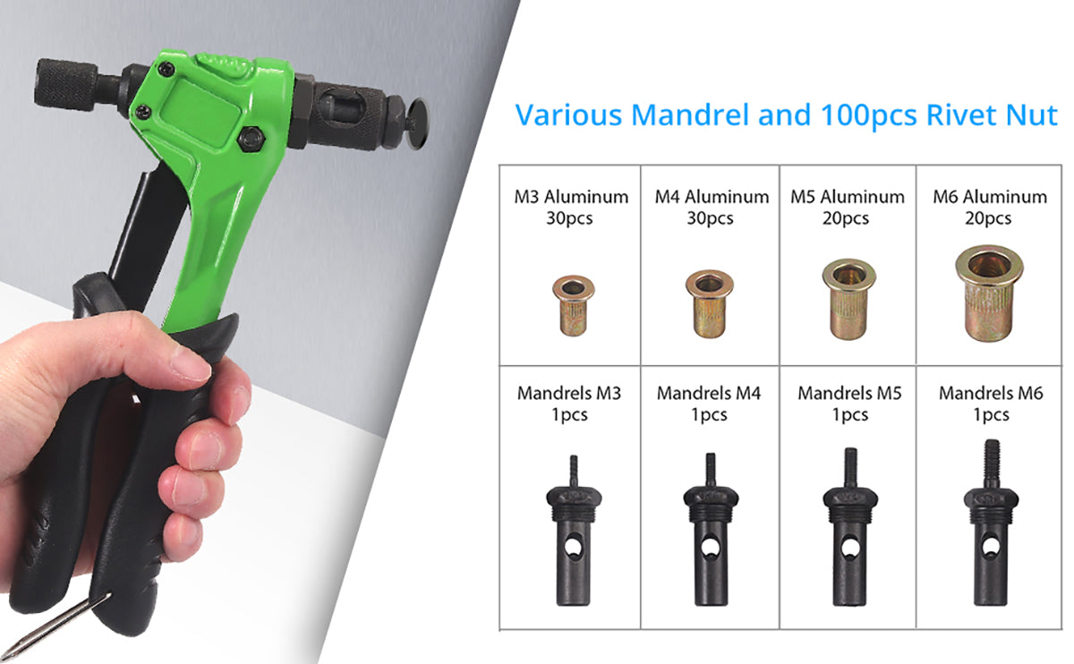 eSynic 8" Hand Rivet Nut Gun
